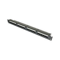 Патч-панель 19" 24хRJ-45 UTP кат.5e, із заднім організатором, Kingda Kingda KDPA6043