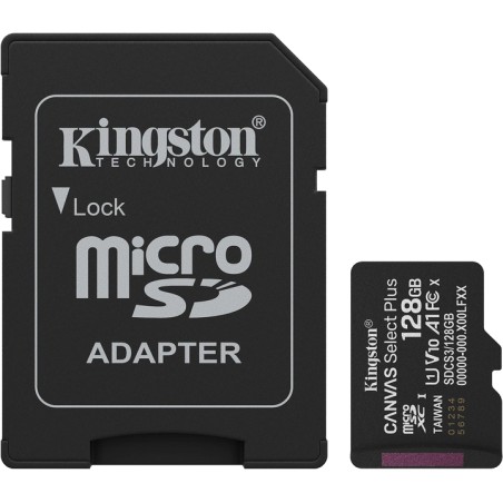 Карта пам'яті Kingston microSD 128GB C10 UHS-I A1 V10 R150MB/s + SD