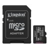 Карта пам'яті Kingston microSD 256GB C10 UHS-I A1 V10 R150MB/s + SD