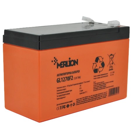 Свинцево-кислотна акумуляторна батарея MERLION GL1270F2 7A•г 12В