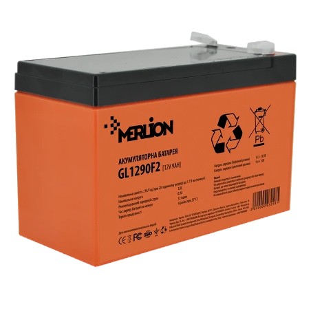 Свинцево-кислотна акумуляторна батарея MERLION GL1290F2 9А•г 12В