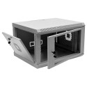 Шафа 19" 6U, 600х500х373 мм акрилове скло сіра