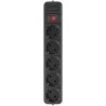 Мережевий фільтр 1.8 м кабель 5 розеток Maxxter SPM5-G-6В