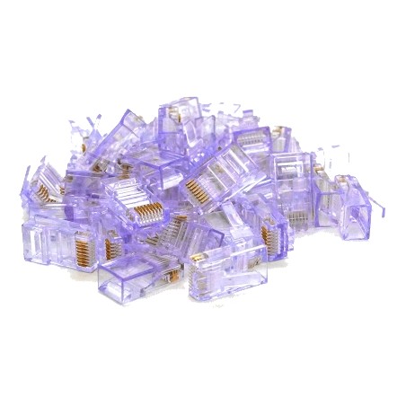 Конектор Merlion RJ-45 8P8C UTP Cat-5 (100 шт/уп.) Q100 Violet