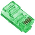 Конектор (100 шт/уп.) Merlion RJ-45 8P8C UTP Cat-5 Q100 Green