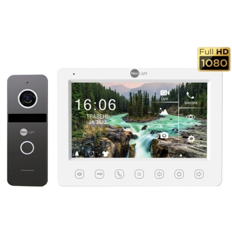 Комплект відеодомофона Neolight NeoKit FHD PRO Graphite (KAPPA + HD + SOLO FHD)