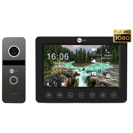 Комплект відеодомофону Neolight NeoKIT FHD Pro B/GRAPHITE (KAPPA + HD + SOLO FHD)