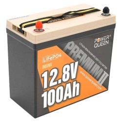 Аккумуляторна батарея Power Queen LiFePO4 12.8В 100А•г Mini 1280Вт•г