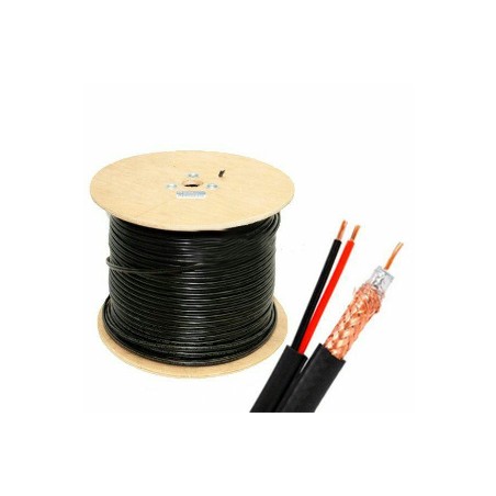 Кабель комбінований (Коаксіал + живлення) бухта 305 м RG590-CU+2*0.75 PE ATIS