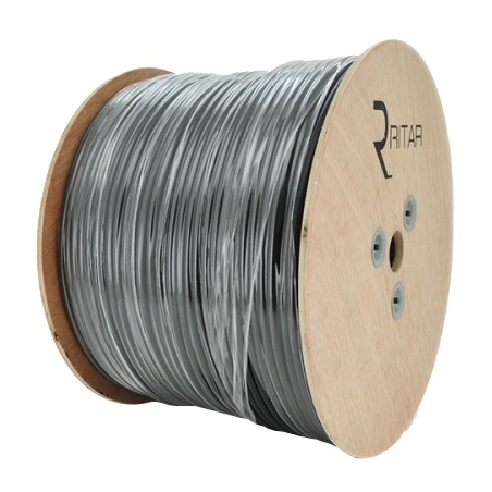 Кабель коаксіальний з живленням 305 м RITAR B305-RG59CU + 2x0.5mm CU, 0,81 мм.CU, 64x0.12m CCA