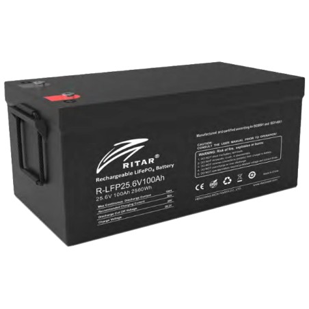 Літієва акумуляторна батарея Ritar R-LFP25.6V100AH G1 з bluetooth