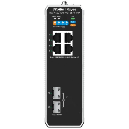Комутатор 6 портів керований Ruijie Reyee RG-NIS2100-4GT2SFP-HP PoE++