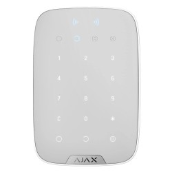 Superior Keypad Plus white Jeweller Бездротова клавіатура з підтримкою захищених карток і брелоків Ajax