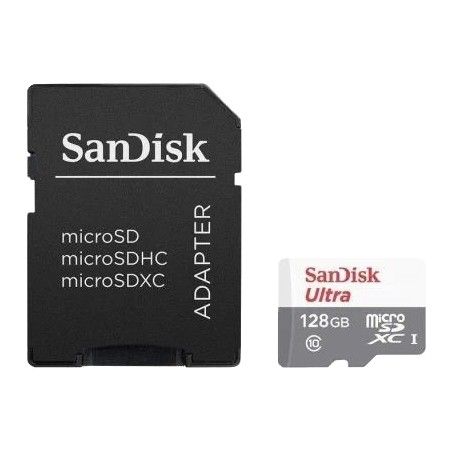 Карта пам'яті SANDISK Ultra microSDXC 128GB + SD Adapter Class 10 UHS-I