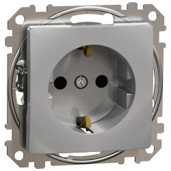 Розетка Schneider Electric Sedna Design & Elements SDD113022 з заземленням та шторками