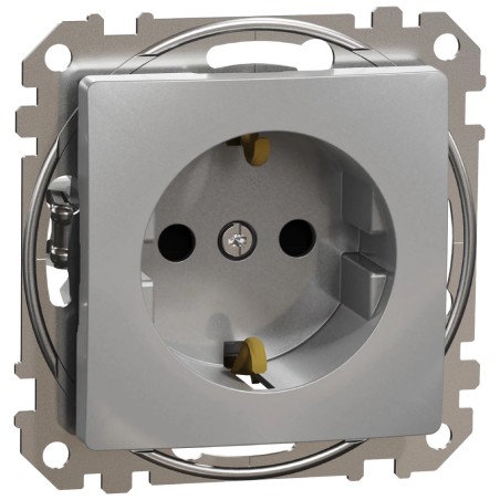 Розетка Schneider Electric Sedna Design & Elements SDD113022 з заземленням та шторками