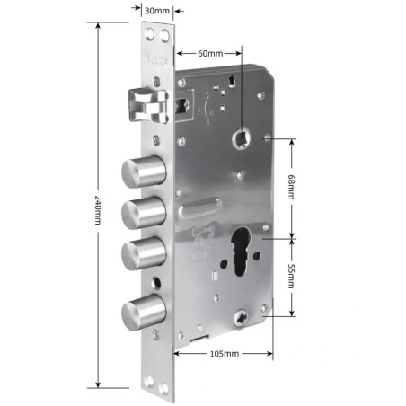 Врізна частина SEVEN LOCK 6068R (Round)