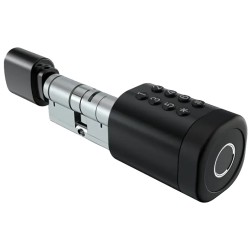 Біометричний замок SEVEN LOCK SL-7774BF black (35-90мм) (циліндр)