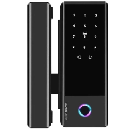 Розумний біометричний замок на скляні двері SEVEN LOCK SL-7776BF black