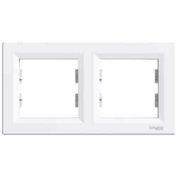 Рамка 2-місна горизонтальна біла Schneider Electric ASFORA EPH5800221