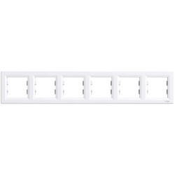 Рамка 6-місна горизонтальна біла Schneider Electric ASFORA EPH5800621