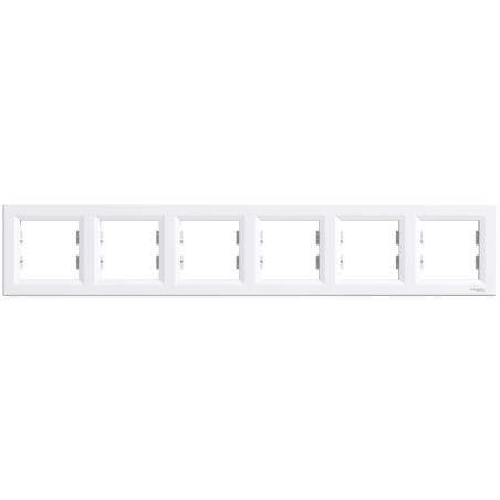 Рамка 6-місна горизонтальна біла Schneider Electric ASFORA EPH5800621