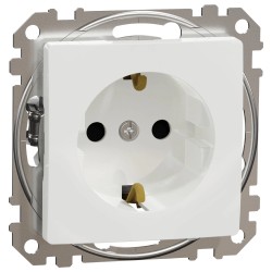 Розетка Schneider Electric Sedna Design & Elements SDD111022 з заземлення та шторками