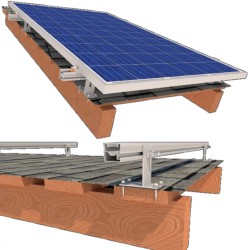 Комплект StringSetter SS-XL-B 05 кріплення 5 сонячних панелей до 1145мм бітумна черепиця