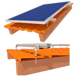 Комплект StringSetter SS-XL-M 10 кріплення 10 сонячних панелей до 1145мм металочерепиця, шифер