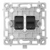 Механізм інтернет розетки Ajax OutletCore (LAN) black