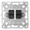 Механізм інтернет розетки Ajax OutletCore (LAN) vertical black