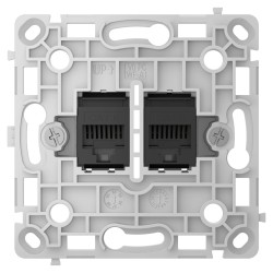 Механізм інтернет розетки Ajax OutletCore (LAN) vertical black