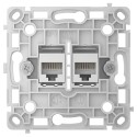 Механізм інтернет розетки Ajax OutletCore (LAN) vertical white