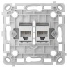 Механізм інтернет розетки Ajax OutletCore (LAN) vertical white