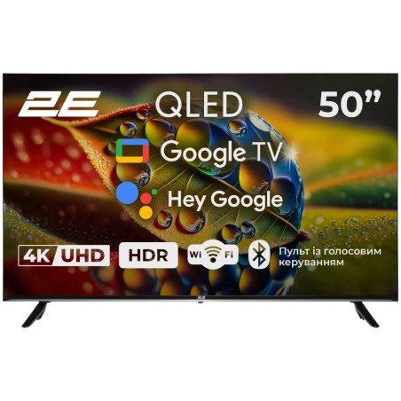Телевізор 2E 50A77Q 50" дюймів 3840x2160 QLED Google TV