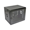 Шафа 19" , 600х500х507 мм (Ш*Г*В), акрилове скло, чорна 9U