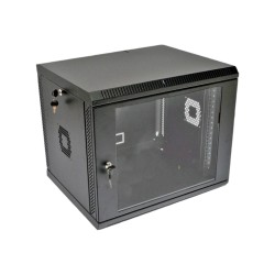Шафа 19" , 600х500х507 мм (Ш*Г*В), акрилове скло, чорна 9U
