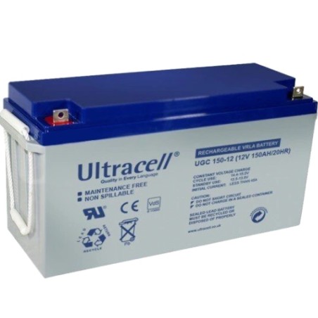 Свинцево-кислотна акумуляторна батарея Ultracell UCG150-12 150А•г 12В гелева