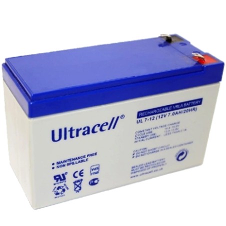 Свинцево-кислотна акумуляторна батарея Ultracell UL7-12 7A•г 12В