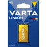 Батарейка 6LR61 VARTA LONGLIFE BLI 1 ALKALINE
