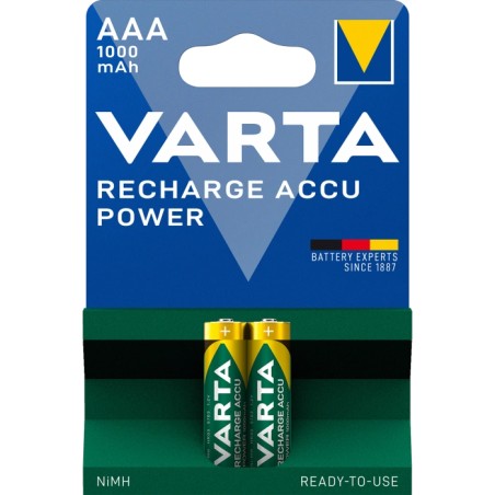 Аккумулятор AAA VARTA RECHARGEABLE ACCU 1000mAh BLI 2 NI-MH (READY 2 USE)