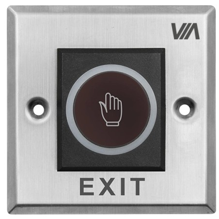 Безконтактна кнопка виходу VIA Security VB8686M (комбінована метал/пластик)