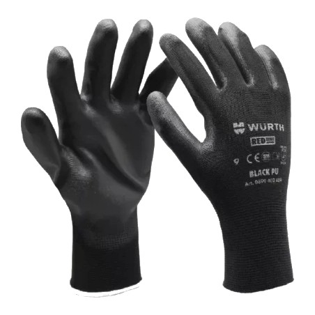 Рукавиці монтажні Wurth Black PU р.9
