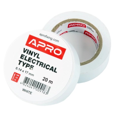 Iзоляцiйна стрiчка біла APRO 0.14х17 мм 20 м