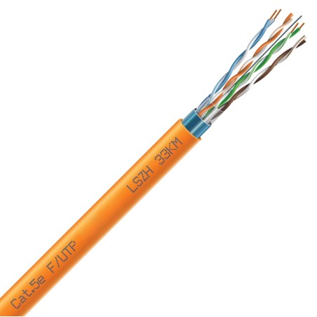 Кабель кручена пара ЗЗКМ (FTP мідь безгалоговий LSZH) Cat. 5e F/UTP LSZH 4х2х24 AWG (7091004) бухта 305м.