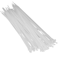 Хомут білий Courbi 200 x 4,8 (100шт)