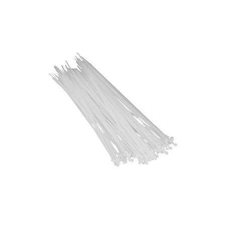 Хомут білий Courbi 200 x 4,8 (100шт)