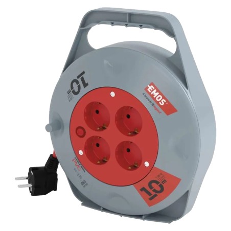Подовжувач на котушці EMOS P19510 10м SCHUKO