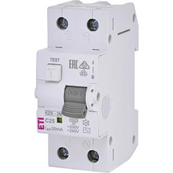 Дифавтомат ЕТІ KZS-2M C 25/0.03 10kA