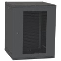 Шафа телекомунікаційна двері перф(чорна) IPCOM 15U 600x600